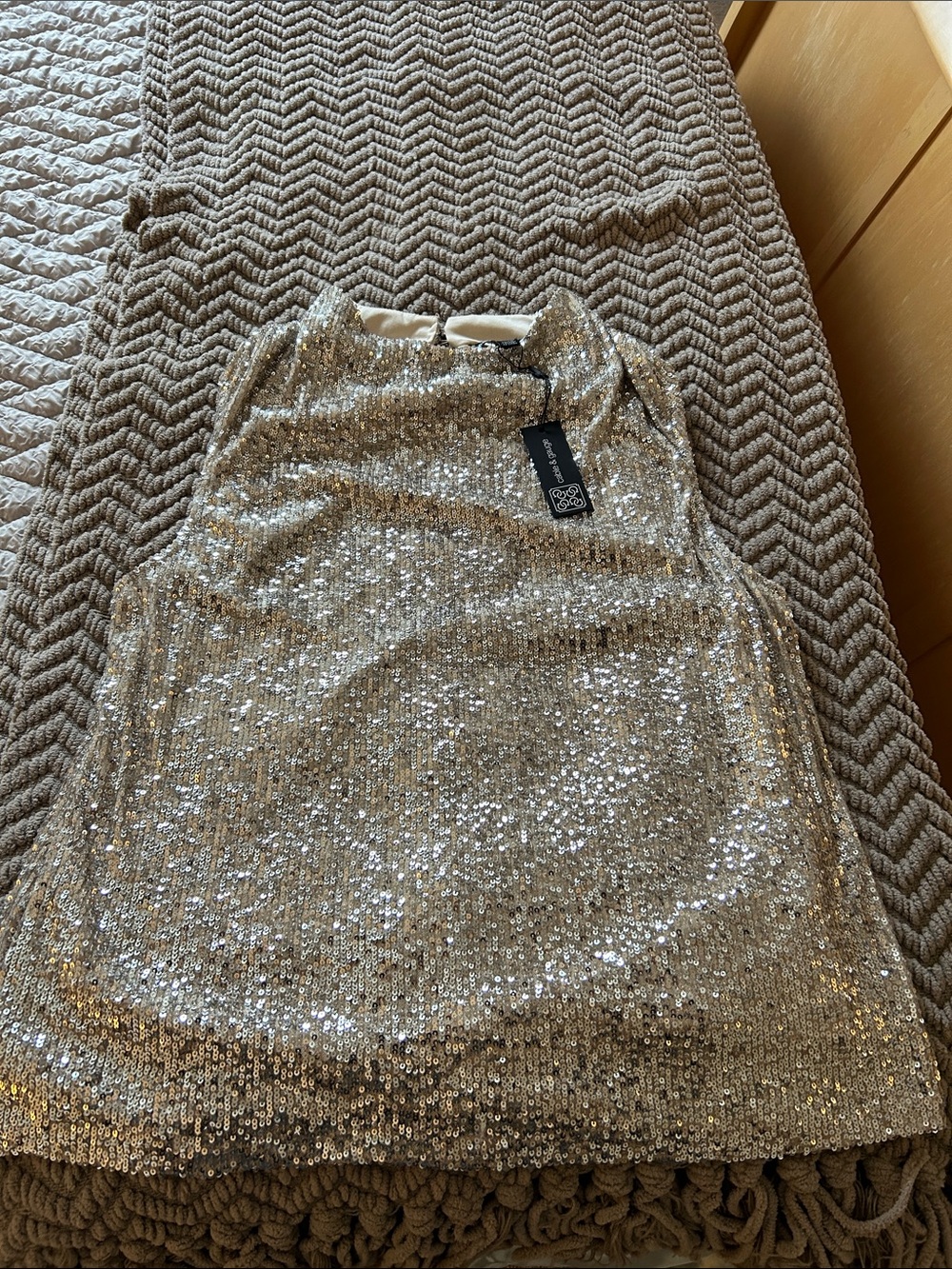 Cable & Gauge Silver Sequin Tank Top